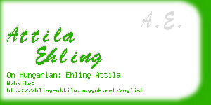 attila ehling business card